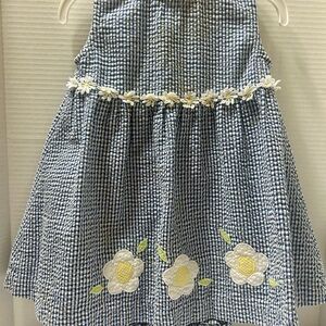 Blue and White Kids Matching Set with Floral Design